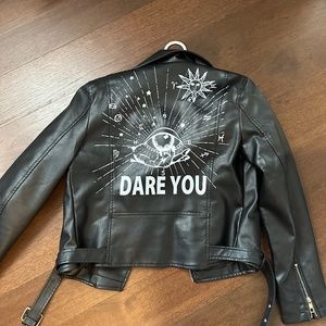 Yara zaya EYE DARE YOU leather jacket